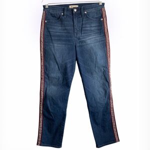 Madewell Stovepipe Ribbon Tux Stripe Edition Straight Leg Jeans